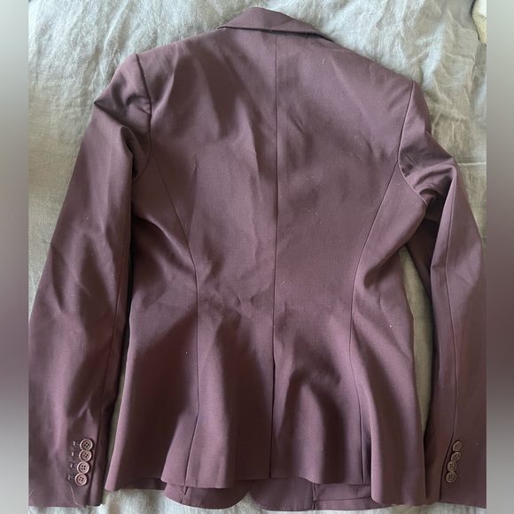 Theory all season wool burgundy blazer - Picture 2 of 7